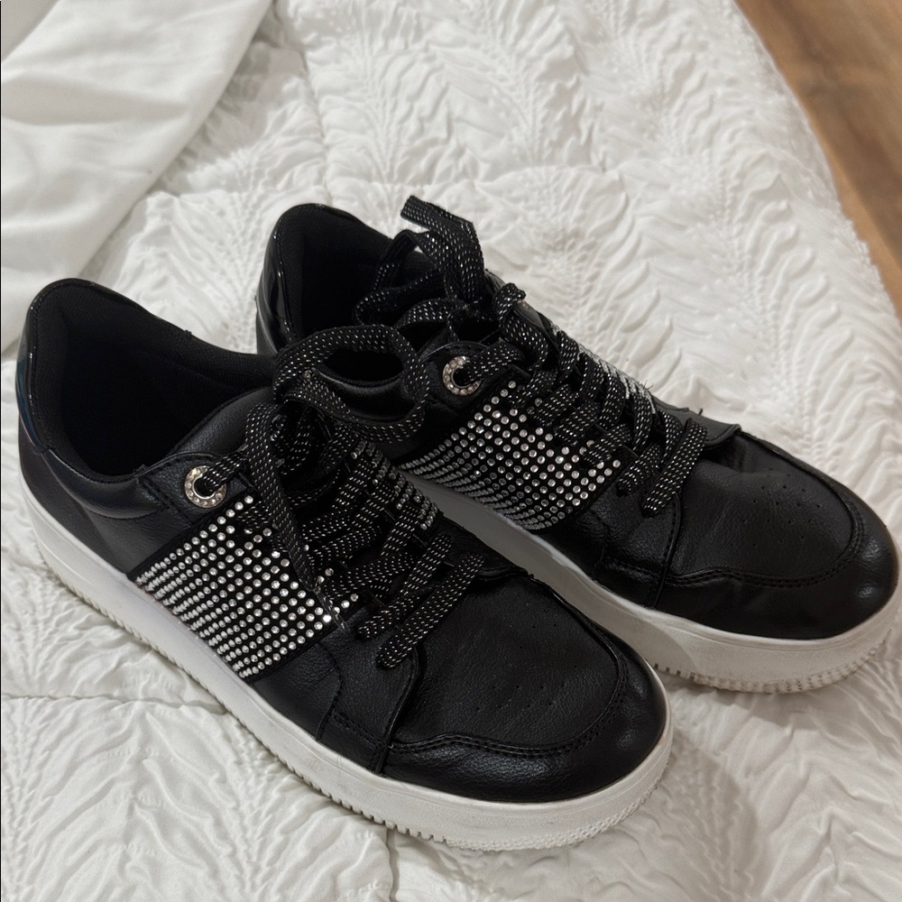 Juicy Couture Black and Silver Studded Sneakers